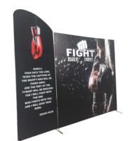 Support de toile de fond pliable et portable pour stand d'exposition, facile à installer, pour mur multimédia