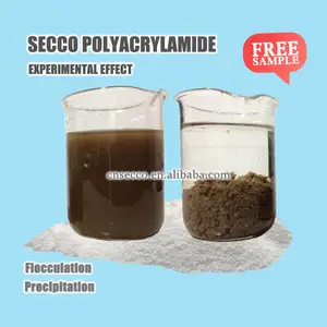 Secco aniónico catiónico poliacrilamida alta pureza Pam floculante polímero químico utilizado para la deshidratación de aguas residuales y lodos