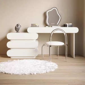 Rắn gỗ hiện đại mở rộng tủ quần áo công suất lớn sinh thái thân thiện bền trang điểm bảng góc bàn phòng ngủ phòng khách-5 + ngăn kéo - Product Image 2