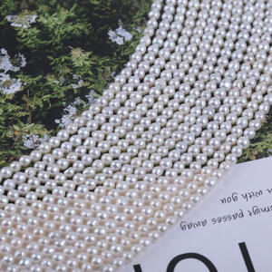 Vente directe d'usine Perles d'eau douce naturelles en forme de mètre AK de 3-4 mm pour colliers semi-finis en perles Xiaomi, en vrac - Product Image 4