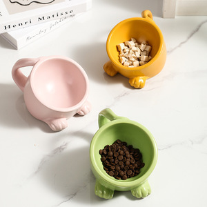 Großhandel kreative Keramik Haustiersc halen benutzer definierte Logo <span class=keywords><strong>Pet</strong></span> Bowl Hund Katzenfutter Wasser Feeder - Product Image 4
