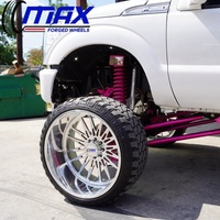 Jantes de camion forgées 24x14 26x14 28x16 8x170 8x180 8x6.5 8x165.1 à bord profond finition miroir pour Ford F250 F350 pour Dodge Ram 2500