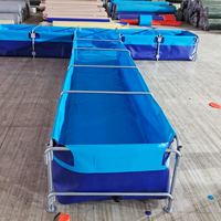 Quadratische Wassertanks mit Metallrahmen und PVC-Plane für Fischzucht und Wasserspeicherung