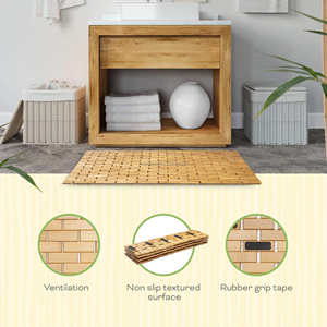 Tappetino da bagno in bambù <span class=keywords><strong>antiscivolo</strong></span> accessorio <span class=keywords><strong>per</strong></span> vasca da bagno in bambù vassoio in legno con pavimento impermeabile <span class=keywords><strong>per</strong></span> interni <span class=keywords><strong>per</strong></span> vasca da bagno - Product Image 6