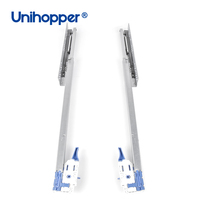 Glissière de tiroir dissimulée Unihopper à 2 canaux pour fermeture en douceur