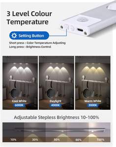 Vente en gros de lampes à LED à détecteur de mouvement de 40 cm pour armoire, placard, cuisine, chambre à coucher, éclairage sous l'armoire - Product Image 6