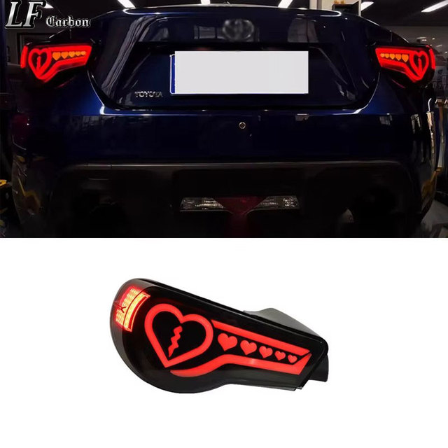 Lingfeng 2012-2020 for BRZ FT86 GT86 GT 86 Full LED RGB Rear Tail Light Heart Style New 24V PC+ABS Plug+Play