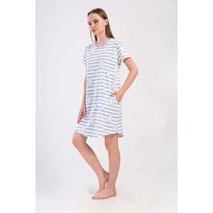 Elegante Vestido Túnica de Manga Corta con Cuello Redondo y Bolsillo Ovalado para Mujer, Talla Grande, Largo hasta la Rodilla, Diseño Sólido, Ideal para el Día del Club, Disponible en Talla XS - Product Image 4