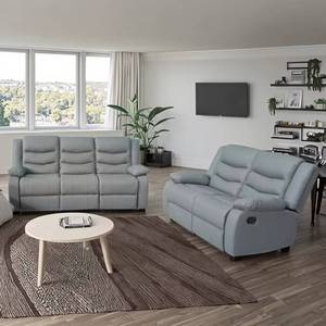 Luxury Modern Comfortable Adjustable Living Room Recliner Sofa Set with <b>Console</b> and Bluetooth Speaker - Product Image 6