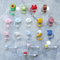 PAISEN Capuchon de paille en silicone personnalisé 8mm 10mm, motif dessin animé, souple et sûr, pour gobelets, accessoire de vente en gros
