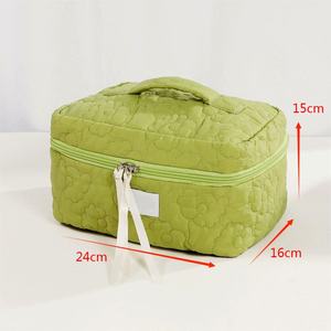 Estuche para cosméticos de maquillaje poliéster nube reutilizable almacenamiento de gran capacidad al por mayor bolsa súper suave colores caramelo diseño personalizado cremallera - Product Image 4