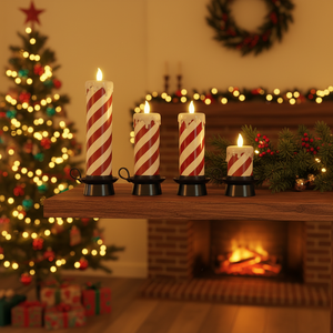 크리스마스 <span class=keywords><strong>LED</strong></span> 캔들 라이트 장식용 테이블 센터피스 무불꽃 <span class=keywords><strong>LED</strong></span> 크리스마스 캔들 라이트 휴일 홈 데코용 - Product Image 4