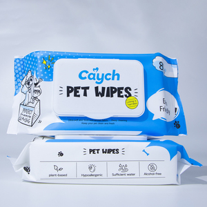 ผ้าเช็ดทำความสะอาดสัตว์เลี้ยงแบบธรรมชาติ ไม่ถักทอ ย่อยสลายได้ สำหรับสุนัขและแมว ผ้าเช็ดทำความสะอาดอินทรีย์สำหรับอุ้งเท้าและร่างกาย - Product Image 4