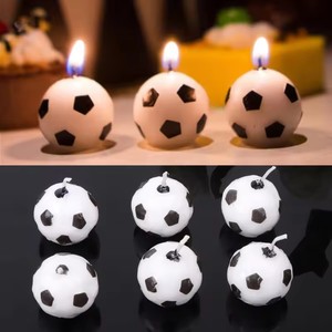 6ピース/セットサッカーボールサッカーキャンドル誕生日パーティー用キッドケーキデコレーション用品ドロップシッピング - Product Image 1