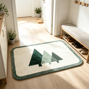 <span class=keywords><strong>Tapis</strong></span> <span class=keywords><strong>de</strong></span> <span class=keywords><strong>salle</strong></span> <span class=keywords><strong>de</strong></span> <span class=keywords><strong>bain</strong></span> personnalisé tufté, motif pin vert nordique, doux, moelleux, antidérapant, lavable, en microfibre, épais - Product Image 2