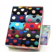 Chaussettes classiques à pois Max en gros pour hommes et femmes, chaussettes de couple en coton de haute qualité, chaussettes amusantes et originales en vrac