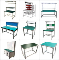 Table de travail légère et facile à assembler, personnalisable, en aluminium 6000, bancs de travail portables pour l'assemblage de lignes de production électroniques