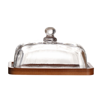 Moule à gâteau en bambou transparent, présentoir anti-poussière, plateau en bambou, ustensiles de cuisine, boîte de rangement avec couvercle en acrylique, décor de cuisine