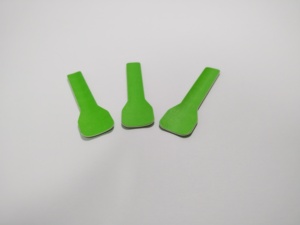 Cucchiaio di carta per Yogurt gelato biodegradabile verde stampato su misura - Product Image 6