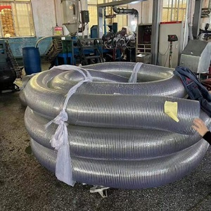 Волоконно-спиральный прозрачный стальной проволочный шланг 1/4 "-10" дюймов гибкий ПВХ всасывающий стальной проволочный пружинный шланг - Product Image 3