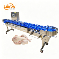Système de tri automatique par poids pour volailles fraîches avec plateau rotatif et machine de calibrage de poulet