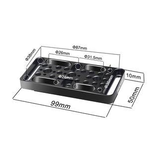 Placa de Conexión Multiusos Easy Plate con Soporte de Zapata Fría ARRI de 1/4" y 3/8" para Bloques de Riel, Varillas de Cola de Golondrina y Cages de Cámaras DSLR - Product Image 6