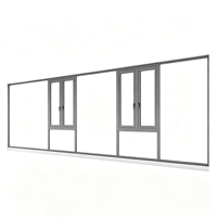 Fenêtre à battant en verre trempé double vitrage, style minimaliste, pour villa, hôtel, maison, profil en alliage d'aluminium durable