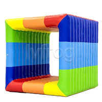 Fabricant professionnel jeu interactif gonflable pour adultes Flip it team building jeu de sport à roulement carré