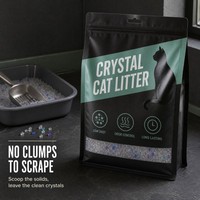 Litière pour chat en cristaux à haute absorption d'eau, personnalisable, test de pH, longue durée de vie, anti-humidité, anti-odeur, sable propre et sûr