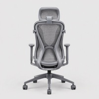 Chaise pivotante ergonomique en maille certifiée BIFMA, dossier haut avec soutien lombaire réglable, accoudoirs 4D pour le personnel de bureau à domicile