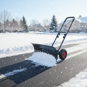 Fabrik-Großhandel Schneeschaufel für Einfahrten, Metall-Schneeschieber mit Rädern, Schneepflug mit Großer Verstellbarer Winkelschaufel - Product Image 6