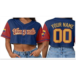 Maillot de baseball du Venezuela pour le World Baseball Classic 2026 - Chemise de baseball pour femme - Product Image 5