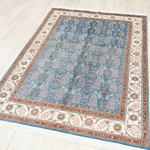 Tappeto in seta persiana 137x198cm fatto a mano Vintage Melbourne Dubai in stile orientale <span class=keywords><strong>per</strong></span> adolescenti - Product Image 3