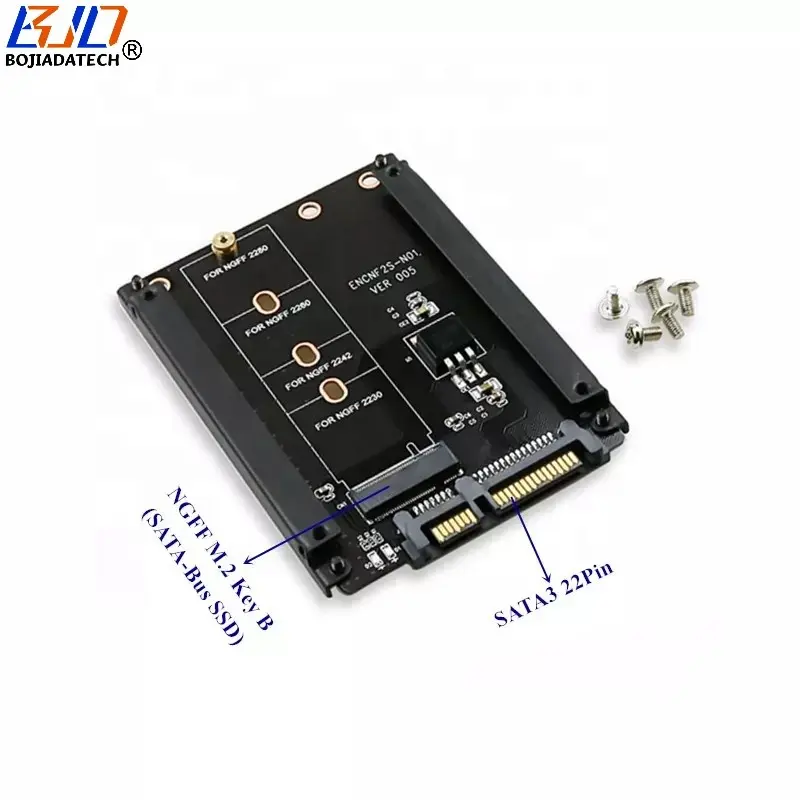 NGFF M.2 Key-BSSDアダプターからSATA22ピンライザーカード (2.5 "M2 SATA-BUS SSD用)