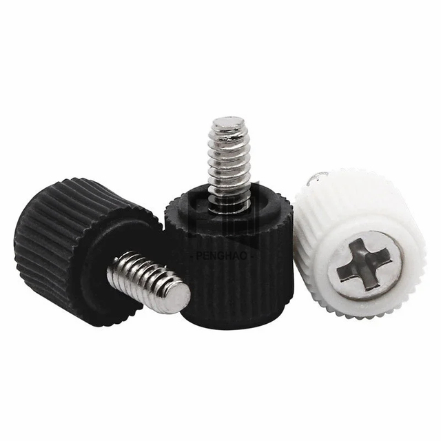 Durable Computer Case Screws Cross Handle Plastic Rubber Head Adjustment Screws Motherboard Side Panel Bolt Thumb Screw