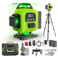 Niveau laser 16 lignes à nivellement automatique 360, niveau laser à lignes croisées avec 2 piles, télécommande laser à lignes 360 °