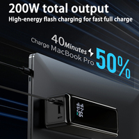 Logo personnalisable Two100W Type C sortie charge rapide powerbank 30000mah affichage numérique capacité réelle PD 22.5W powerbank