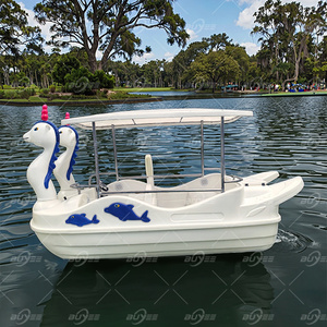 Bote a Pedal Unicornio Buyee con Motor Eléctrico de 500W, Cuerpo Estable de PE para 5 Pasajeros, Ideal para Paseos en Zonas Turísticas Acuáticas - Product Image 3