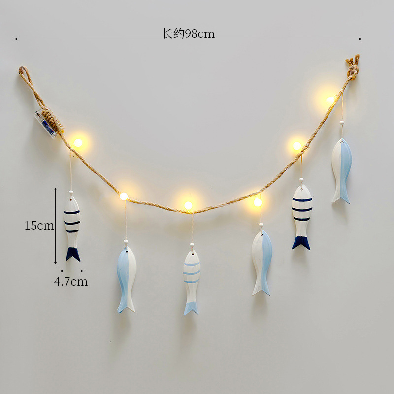 6 small fish LED rope strings