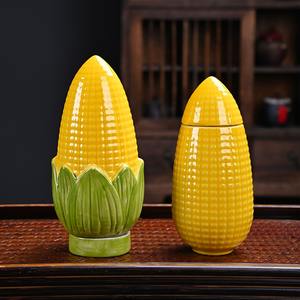 いたずらギフト用の気密クリエイティブな奇妙なトウモロコシセラミックジャー - Product Image 2