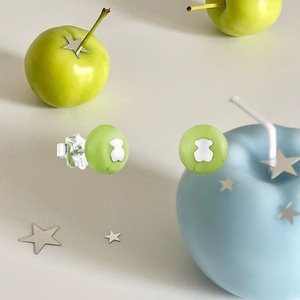 Pendientes de Oso Minimalistas de Alta Joyería Couture con Micro Zirconia y <span class=keywords><strong>Perlas</strong></span>, Adornos para Oreja en Oro Pulido y Plata para Oficina - Product Image 3