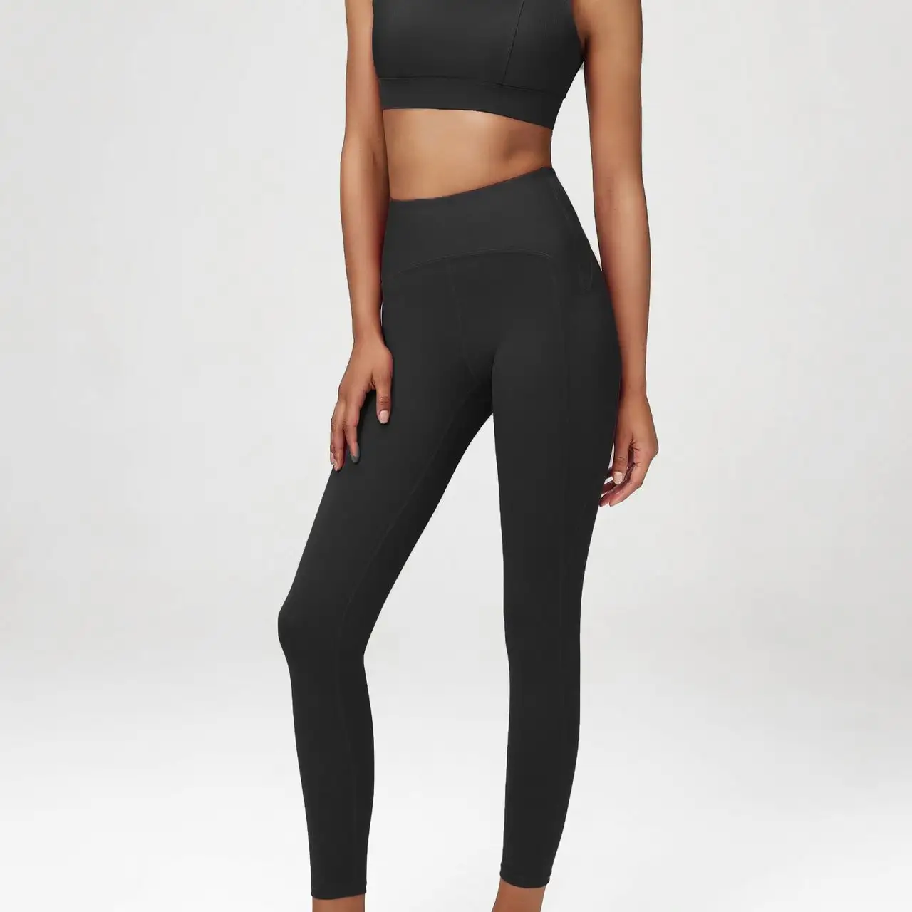 Grosir produk baru celana Yoga olahraga wanita dengan legging Gym kustom pabrik