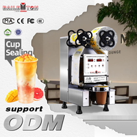 Machine à sceller les gobelets à bulles Baiwin, scelleuse de gobelets en papier et en plastique pour boissons froides et chaudes, équipement pour les magasins de thé au lait
