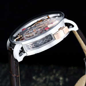 JC 시계 오일 펌프 패턴 316L 스테인리스 스틸 케이스 오토매틱 무브먼트 사파이어 글래스 러버 스트랩 남성용 시계 - Product Image 4