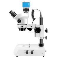 Stéréoscope trinoculaire avec caméra M et source lumineuse supérieure et inférieure, grossissement 3-100X pour l'identification des montres