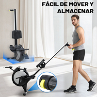 Máquina de Remo Magnética Multifuncional al por Mayor con Capacidad Máxima de Usuario de 120 kg y Volante de Inercia de 1.5 kg