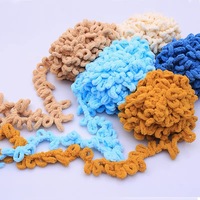 Usine directement grosse fantaisie en gros Alize Puffy Fine couverture fil doigt boucle Chenille fil pour tricoter à la main
