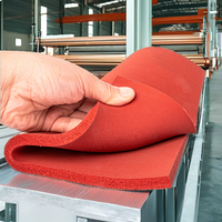 Coussin en mousse de silicone rouge résistant aux hautes températures, forte élasticité, anti-rétrécissement, pour machine de transfert thermique