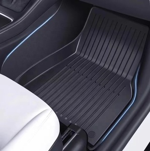 Vente chaude entièrement fermé tapis tapis TPE intérieur <span class=keywords><strong>Gadget</strong></span> repose-pieds pour <span class=keywords><strong>Tesla</strong></span> modèle <span class=keywords><strong>3</strong></span> <span class=keywords><strong>3</strong></span> pièces pour Position au sol - Product Image 2