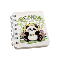 Bloc de Notas Espiral Panda con Diseño de Dibujos Animados, Cubierta de PP, Impresión Digital